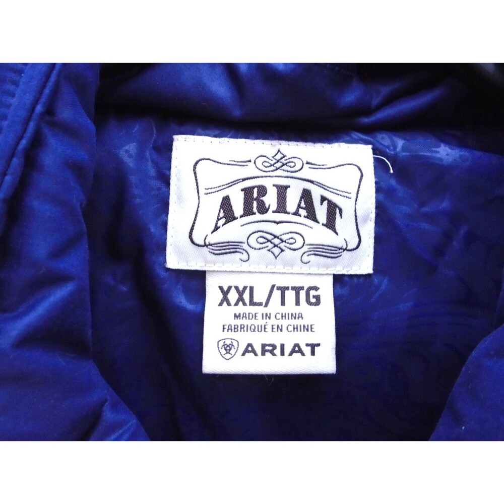 Ariat Women's Grizzly Puffer Vest Size XXL Plum Embroidered Quilted Insulated - Picture 4 of 8